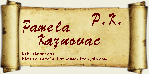 Pamela Kaznovac vizit kartica